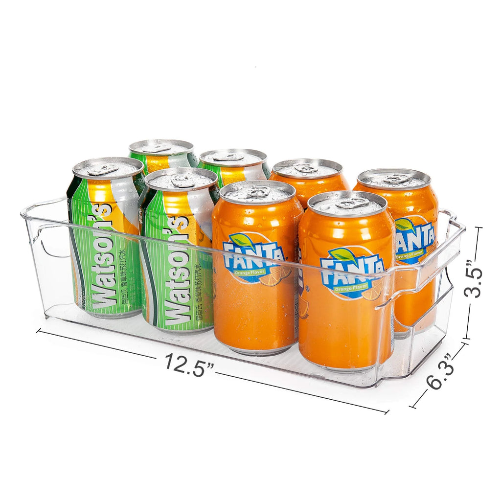 8-Piece Clear Refrigerator Organizer Bin Set | Pantry & Fridge Storage