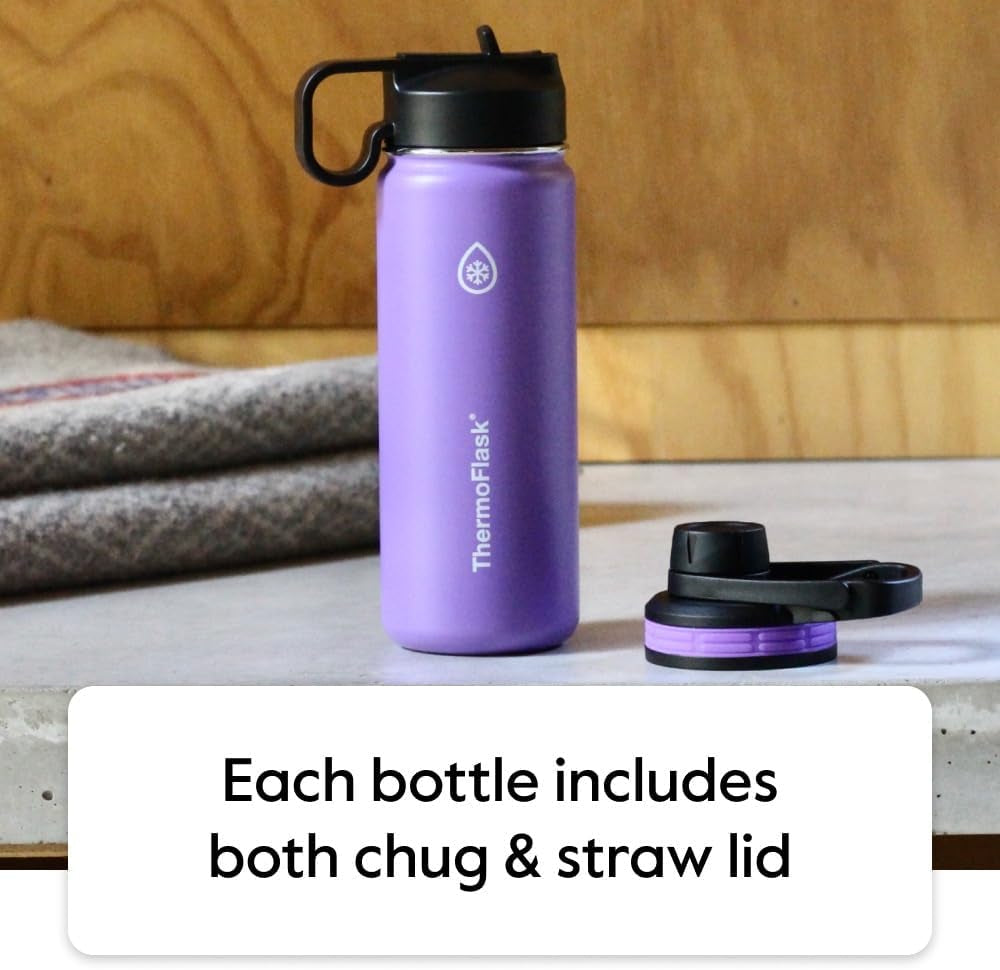 HomeVirtue™ 18oz Vacuum Insulated Water Bottle – Keeps Drinks Cold for 24 Hours