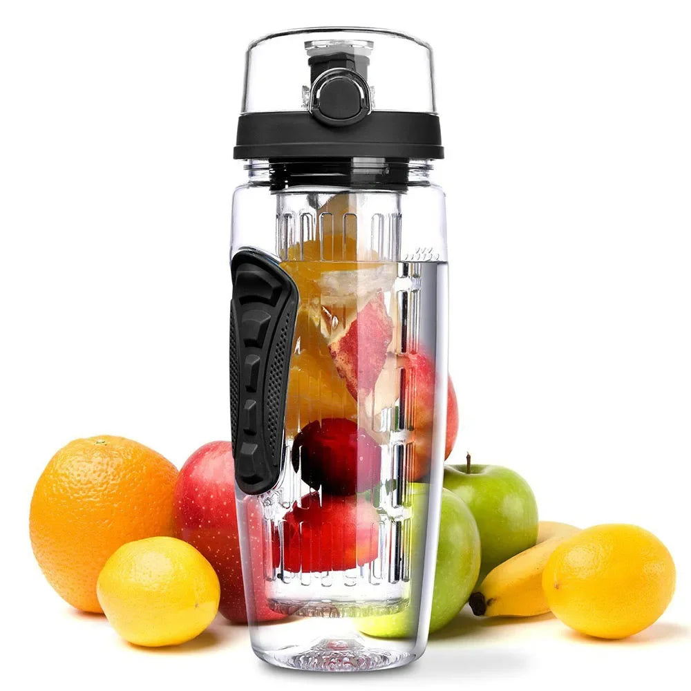BPA-Free Fruit Infuser Water Bottle for Fitness and Sports, Ideal for Infused Lemon Water and Juice Shaking, Perfect for Women