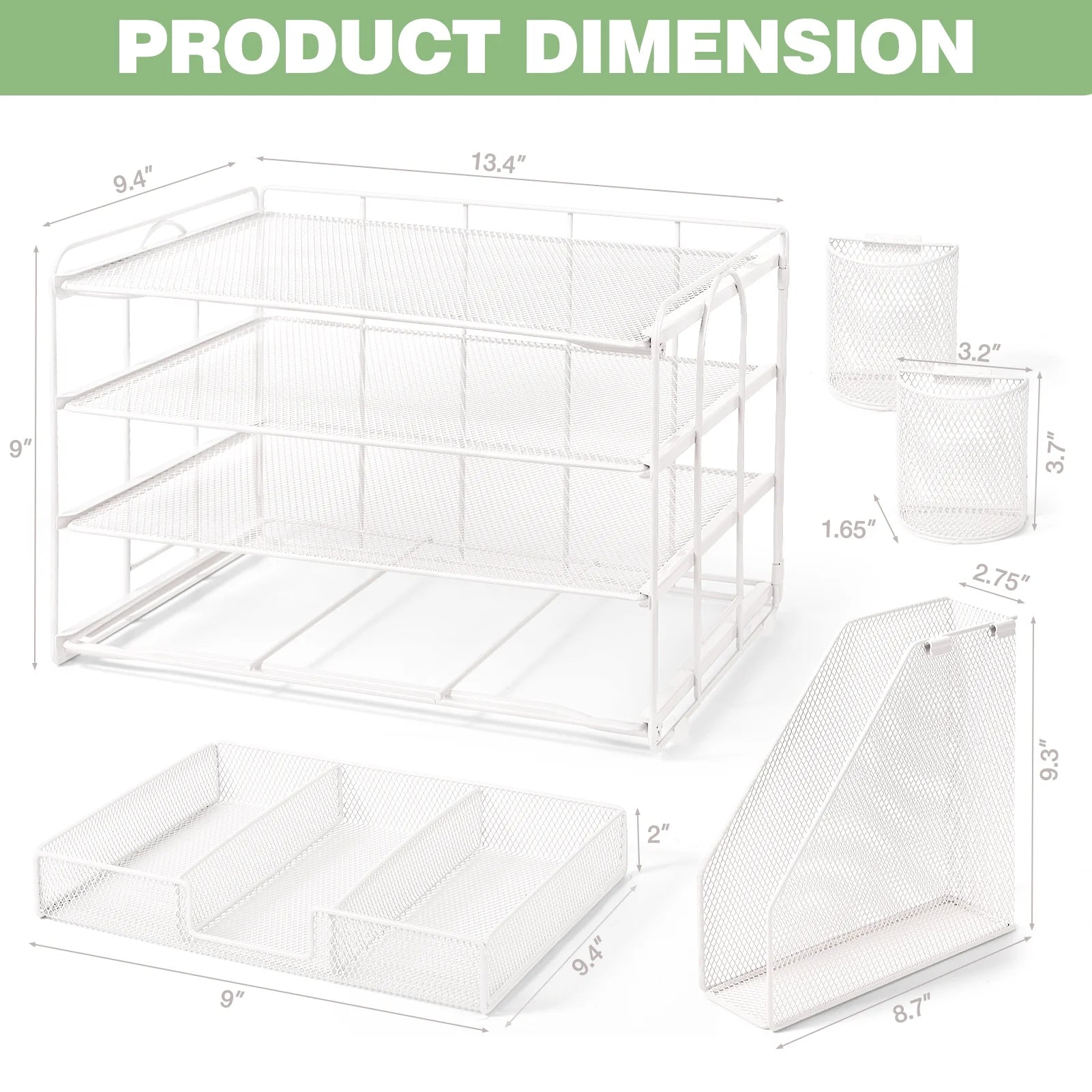 Desktop Organizer Station | 4-Tier File & Supply Organizer
