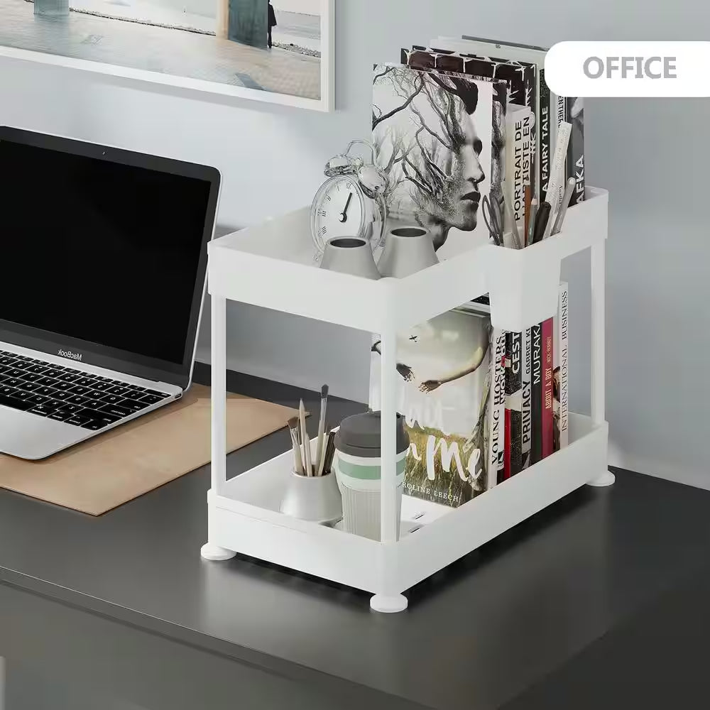 2-Tier Pull-Out Storage Organizer | Multi-Purpose Cabinet & Countertop Storage