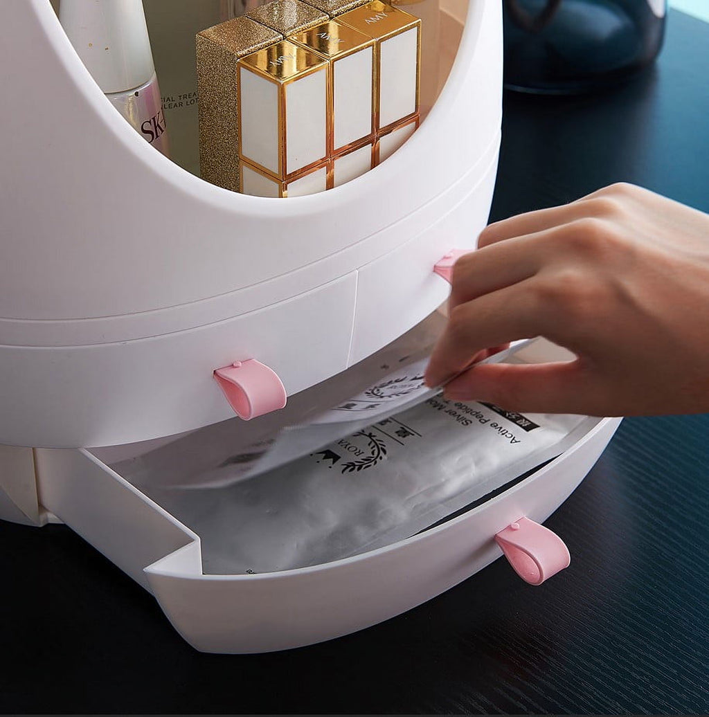LED Vanity Organizer | Lighted Makeup & Bathroom Storage Station