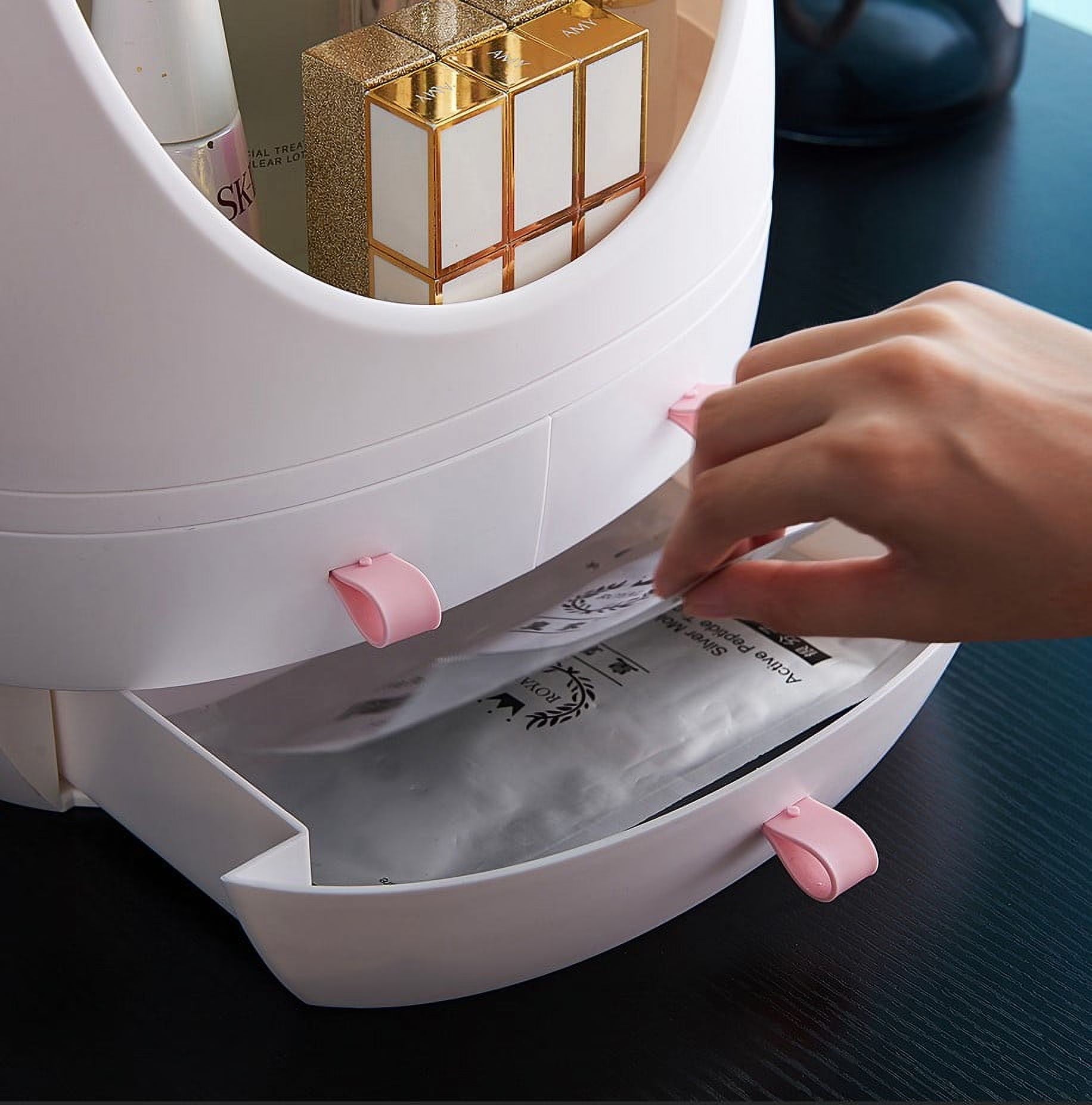 LED Vanity Organizer | Lighted Makeup & Bathroom Storage Station