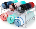 HomeVirtue™ Stackable Water Bottle Organizer | Space-Saving Cabinet Storage Rack (2-Pack)