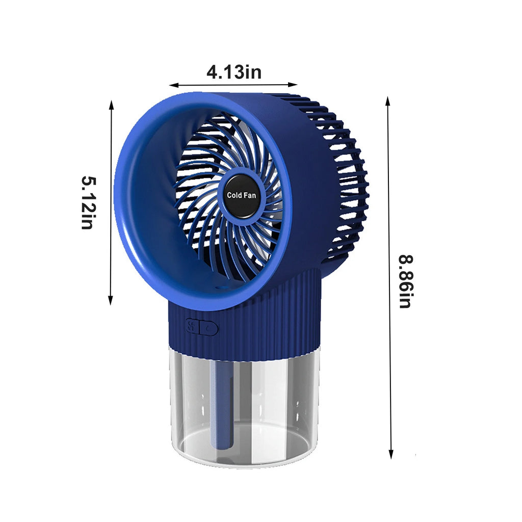 HomeVirtue™ Portable Misting Fan | Rechargeable Cooling Fan with Built-In Humidifier