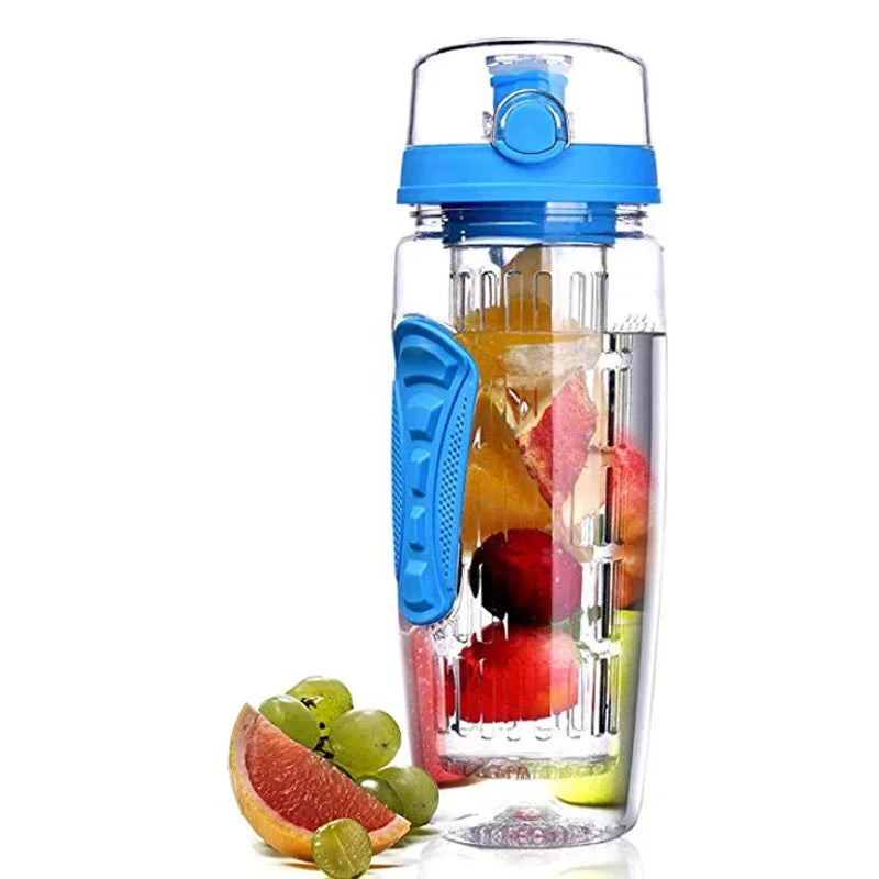 BPA-Free Fruit Infuser Water Bottle for Fitness and Sports, Ideal for Infused Lemon Water and Juice Shaking, Perfect for Women
