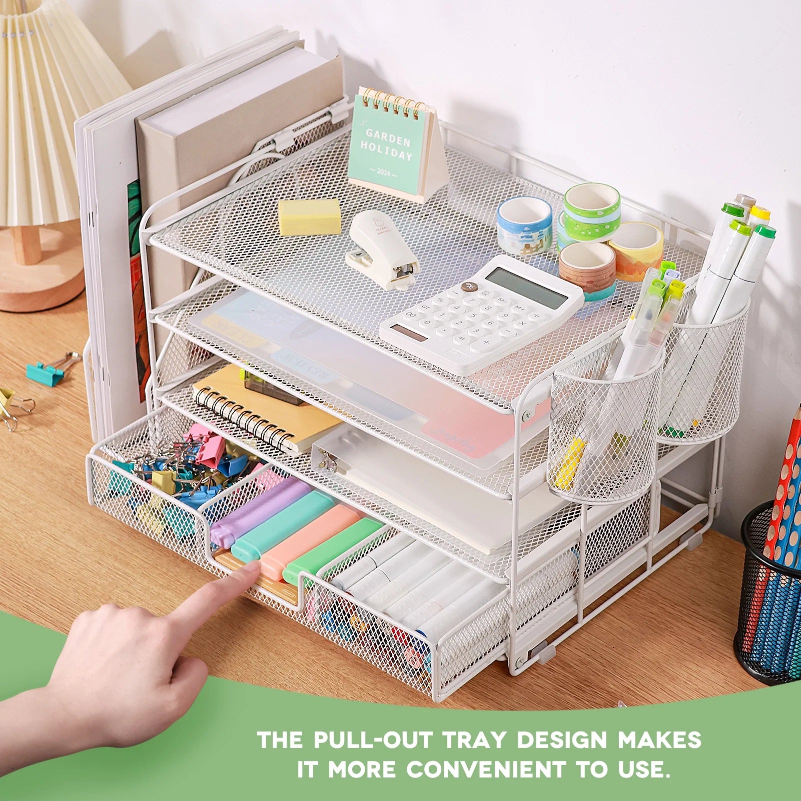 Desktop Organizer Station | 4-Tier File & Supply Organizer