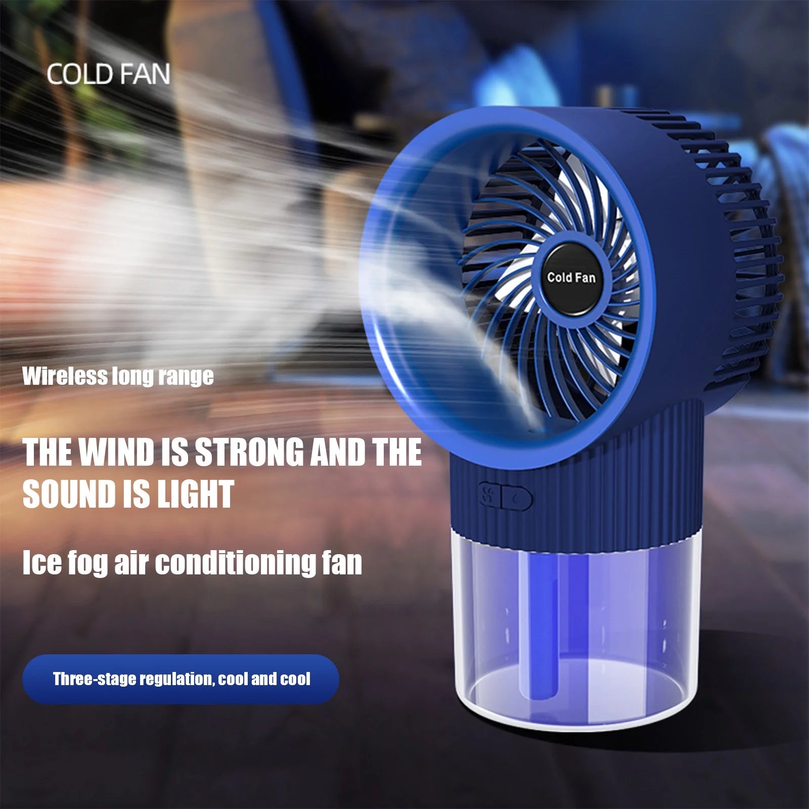 HomeVirtue™ Portable Misting Fan | Rechargeable Cooling Fan with Built-In Humidifier