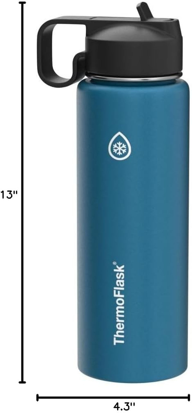 HomeVirtue™ 24oz Insulated Water Bottle – Leak-Proof Chug & Straw Lids