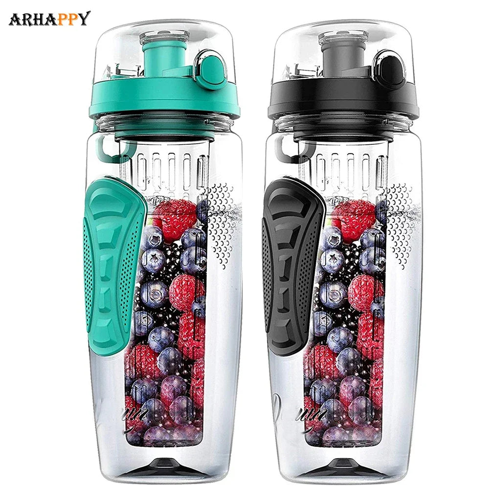 BPA-Free Fruit Infuser Water Bottle for Fitness and Sports, Ideal for Infused Lemon Water and Juice Shaking, Perfect for Women