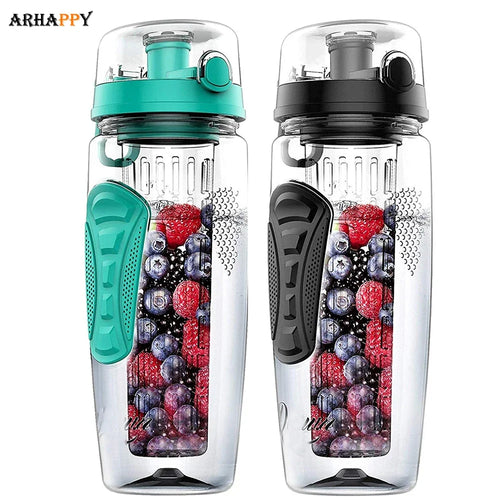 BPA-Free Fruit Infuser Water Bottle for Fitness and Sports, Ideal for Infused Lemon Water and Juice Shaking, Perfect for Women